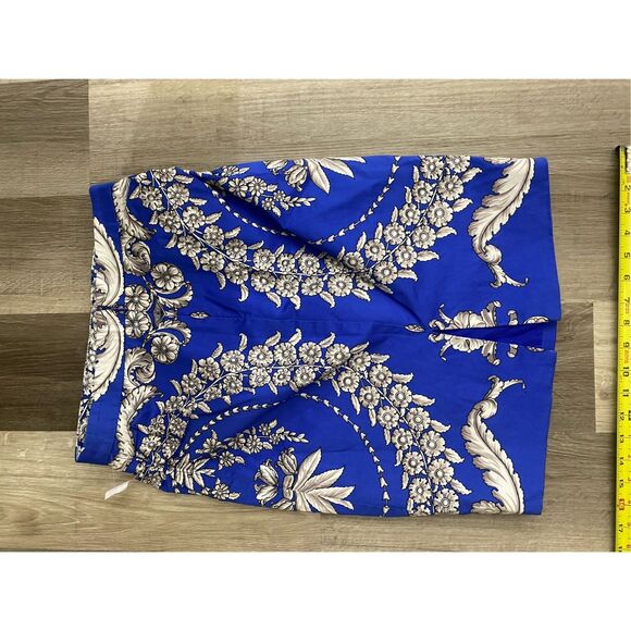 Yoana Baraschi for Anthropologie Gilded Estate Blue Pencil Skirt, Size 0 - Picture 5 of 9